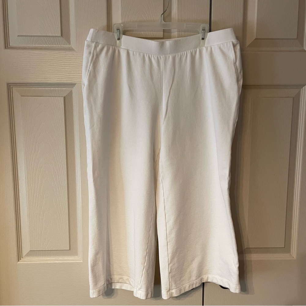 J.jill, Capri, Knit, Pants, Purejill, Organic Cotton, Pockets, Stretch,